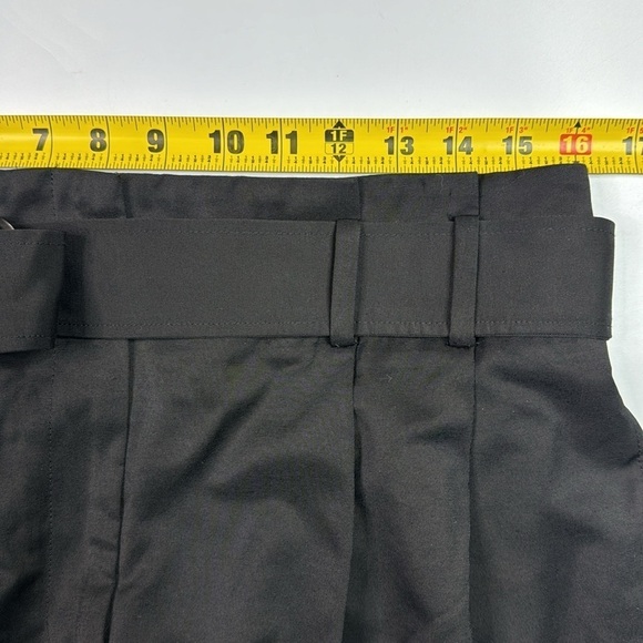 Elizabeth And James Black High Waisted Belted Shorts Size 12 - Picture 3 of 9